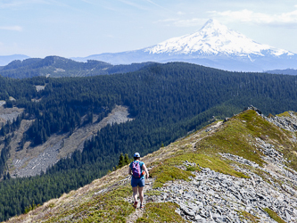 Descending Tomlike Mountain's south ridge.