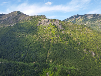 The ridges above Change Creek and Hall Creek.