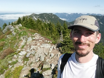 On the summit of Mount Defiance.