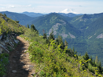 Descending the Ira Spring Trail.