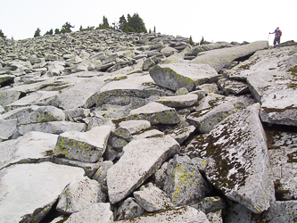 On Paperboy's SW ridge with the summit in sight.