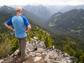 Looking down the Quartz Creek Valley from the summit of Paperboy Peak.