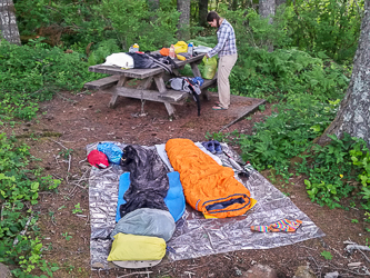 Our camp at the Tarbell Picnic Area.