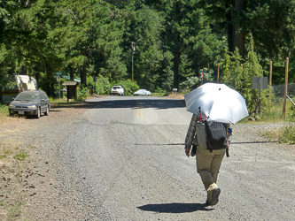 It is hot!  Chrome Dome Umbrella to the rescue.