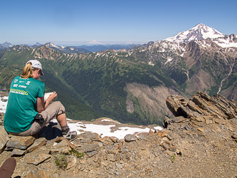 On the summit of Indian Head Peak.