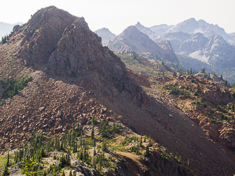 Paddy-Go-South from the 6,600' saddle.