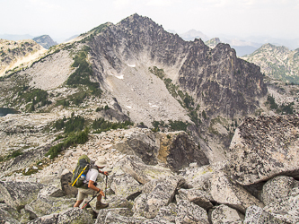 Granite Mountain from South Granite Mtn's NW slopes.