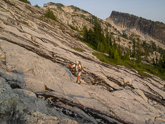 Slabs below Robin Lake.