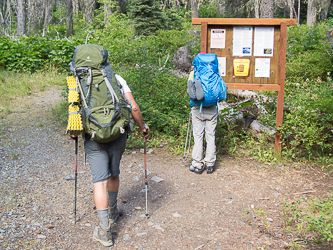 The Paddy-Go-Easy Pass Trailhead at 4:30 PM.