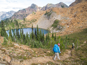 Sprite Lake and Tucquala Peak.