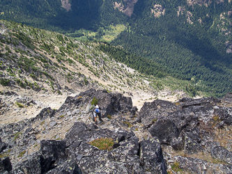 The final summit ascent.