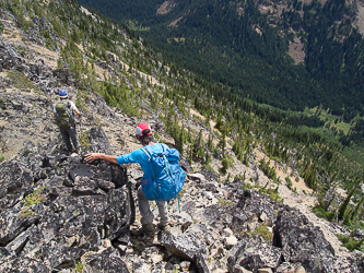 On the south ridge.