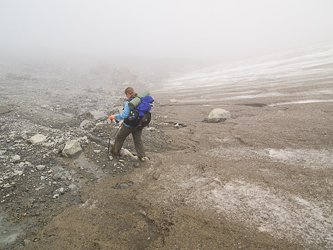 The foot of the White Chuck Glacier.