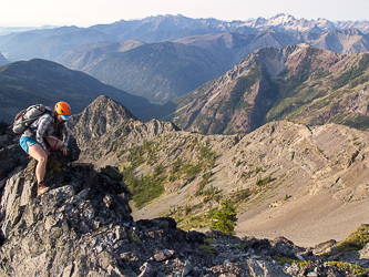 On the ridge to the north of the 4,700' pond.