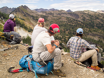 Looking north from the Chatter Creek saddle.  This is where DnR and Daybreaker headed back to the trailhead.