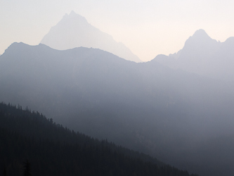 Mount Stuart through the smoky haze.