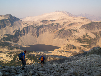 Mount Hinman over La Bohn Lakes.