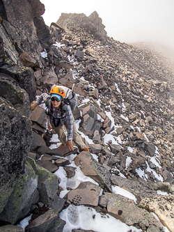 The trail up the NE side of Old Snowy Mountain.