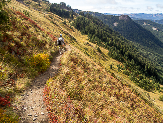 Hiking down the Goat Ridge Trail.