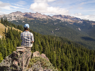 The Goat Rocks from Goat Ridge Lookout.