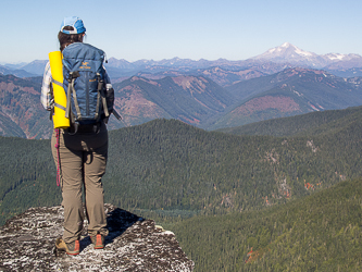 Glacier Peak from the summit of Mount Fernow.