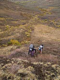 Climbing out of Big Indian Canyon