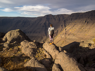 Looking back down into Big Indian Canyon