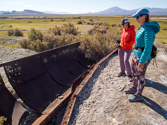 A trough from the mining days.