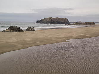 Haystack Rock from Devils Kitchen.