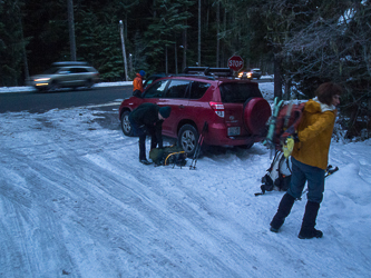 We parked on Highway 410 at Road 7170.