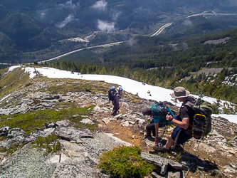 Heading straight down, back to the connector trail.