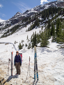 The hairpin turn at the bottom of Spire Gully.