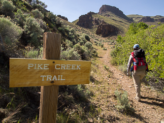 The Pike Creek trail head.  Where a fee may be required.  Or it may not, depending on who you talk to.