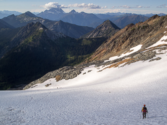 Mesahchie Glacier with Jack Mountain in the distance.