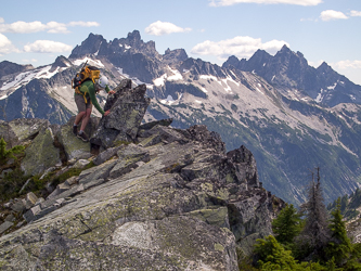 The Snoqualmie Range from the summit of Wild Goat Peak.