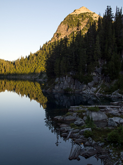 Tourmaline Peak over Chetwoot Lake.