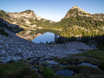 Wild Goat Peak, Tourmaline Peak and Chetwoot Lake