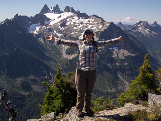 Overcoat Peak and Chimney Rock from the summit of Iron Cap Mountain.