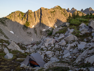 Our camp at La Bohn Gap.