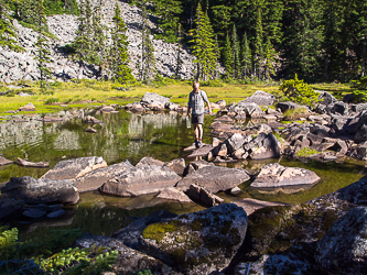 We were so happy this pond below Web Mtn was not dry, it was our only water source for the whole day.