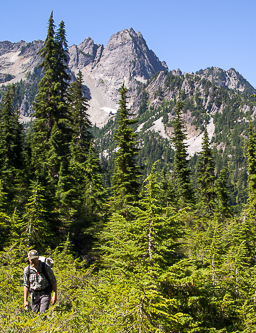 Chair Peak from the Snow Lake basin.