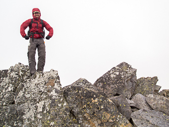 On the summit of Hibox Peak.  The two boxes have been traversed!