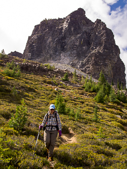 The descent to Husband Lake