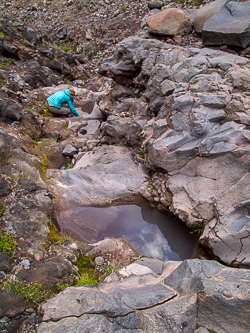 We were lucky to find some pools of water near camp.