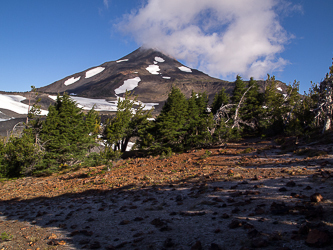 Middle Sister from the pass between Middle and South Sister