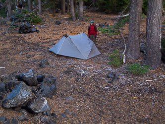 Our camp on the east side of Yapoah Crater.