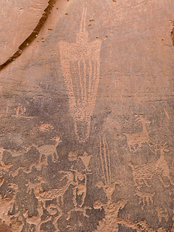 Petroglyphs on Kane Creek Boulevard.