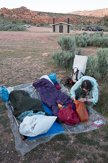 Camp at the Wire Pass trailhead