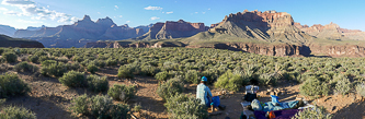 Camp on the Tonto rim near Boulder Creek