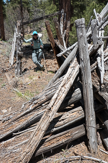 Old corral near the top of the Big Saddle Cowboy Trail